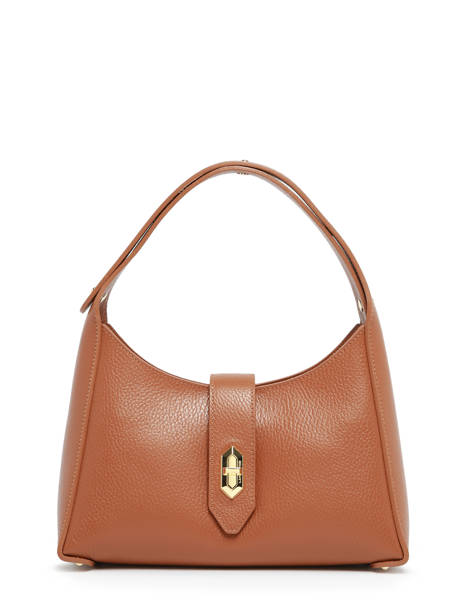 Sac PortÃ© Ã©paule Foulonne Double Cuir Lancaster Marron foulonne double 60