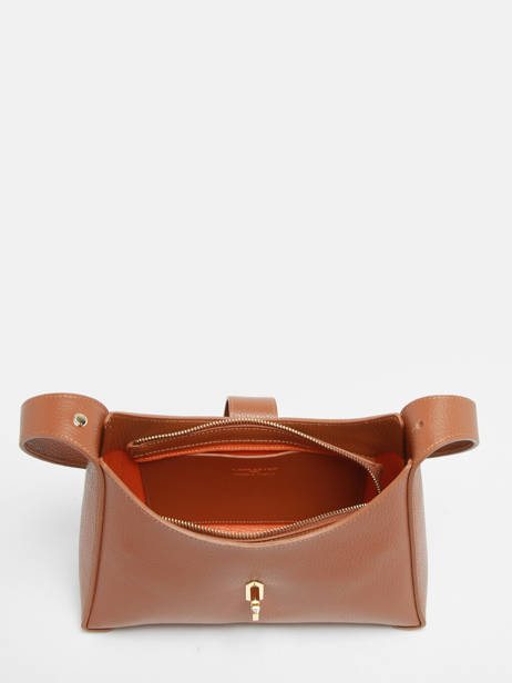 Sac PortÃ© Ã©paule Foulonne Double Cuir Lancaster Marron foulonne double 60 vue secondaire 3