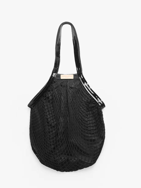 Sac PortÃ© Ã©paule Filet Coton Vanessa bruno Noir filet 26V40700
