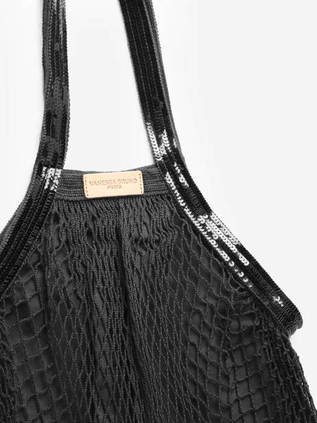Sac PortÃ© Ã©paule Filet Coton Vanessa bruno Noir filet 26V40700 vue secondaire 2