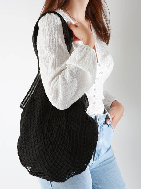 Sac PortÃ© Ã©paule Filet Coton Vanessa bruno Noir filet 26V40700 vue secondaire 1
