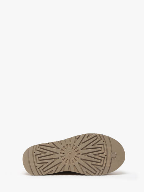 Boots Classic Mini Dipper Semelle CompensÃ©e En Cuir Ugg Beige women 1168170 vue secondaire 5