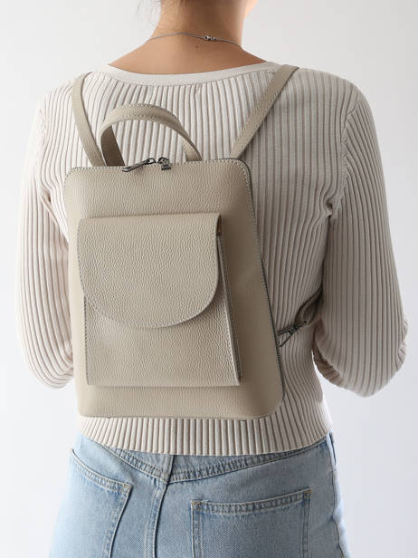 Sac Ã  Dos Et Ã©paule Milano Beige caviar CA240615 vue secondaire 1