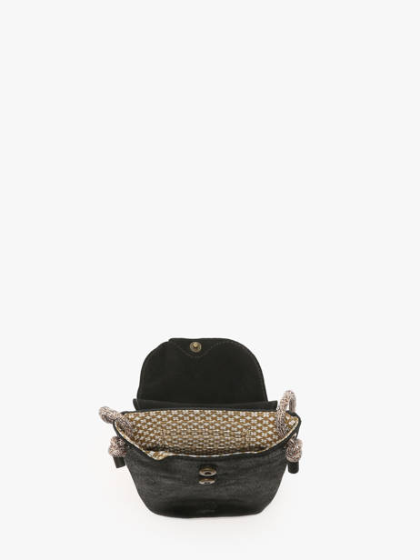 Sac BandouliÃ¨re Vintage Cuir Mila louise Noir vintage 3568X vue secondaire 3
