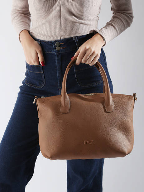 Sac Ã  Main Tina Cuir Nathan baume Marron victoria 87 vue secondaire 1