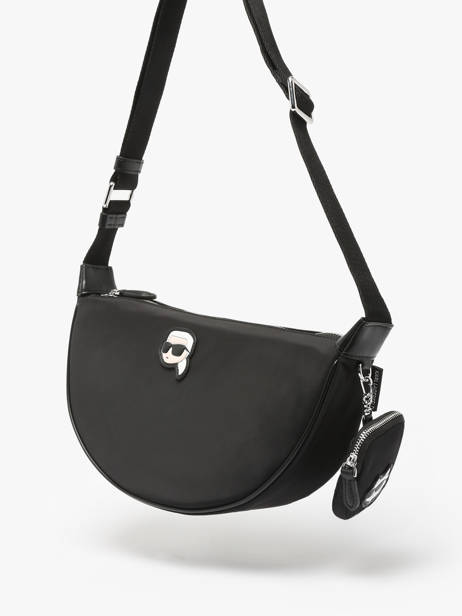 Sac BandouliÃ¨re K Ikon Nylon Karl lagerfeld Noir k ikon A1W30386 vue secondaire 1