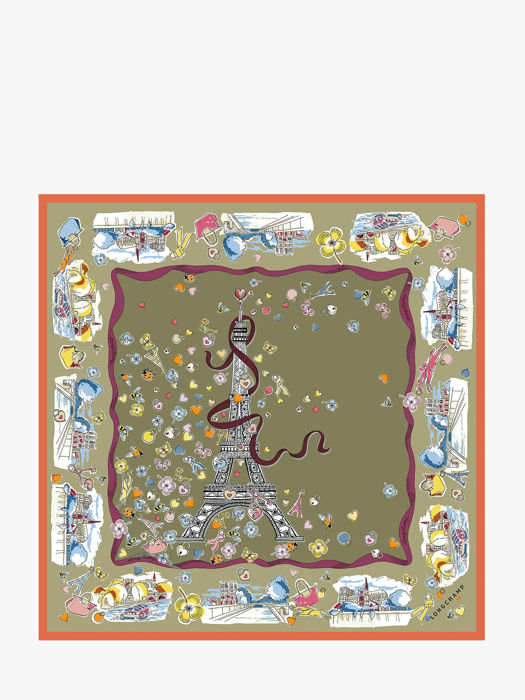 Longchamp Soie gots Foulard Vert