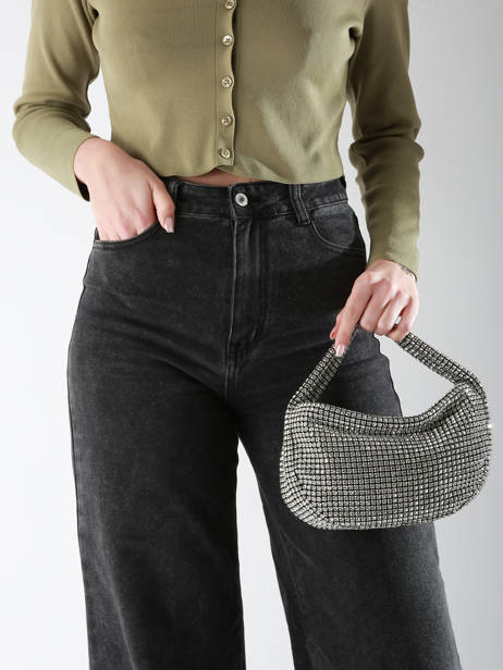 Sac De SoirÃ©e Miniprix Argent strass GL37003 vue secondaire 1