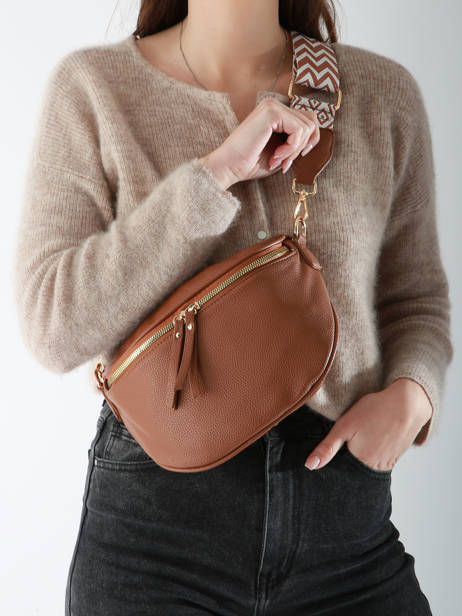 Sac Banane Miniprix Marron sangle Z83051 vue secondaire 1