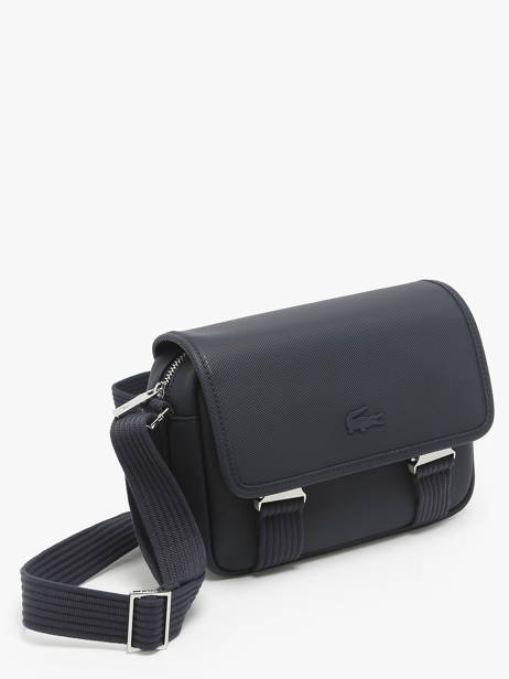 Sac BandouliÃ¨re Lacoste Bleu men's classic NH4858HC vue secondaire 2