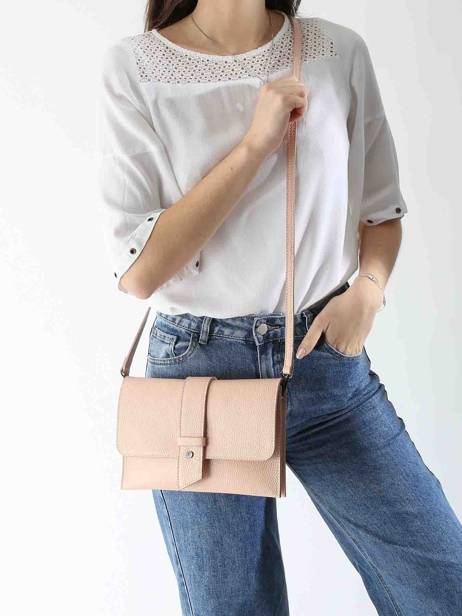 Sac BandouliÃ¨re Caviar Cuir Milano Rose caviar CA240610 vue secondaire 1