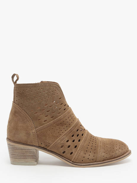 Bottines Ã  Talon Nelly En Cuir Alpe Marron women 53911101