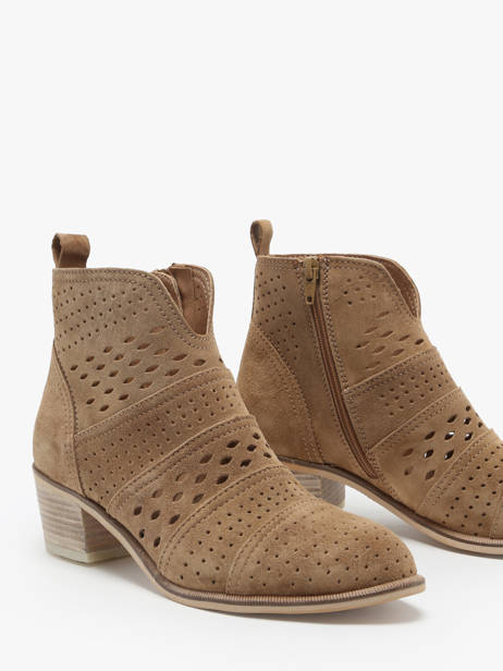 Bottines Ã  Talon Nelly En Cuir Alpe Marron women 53911101 vue secondaire 2