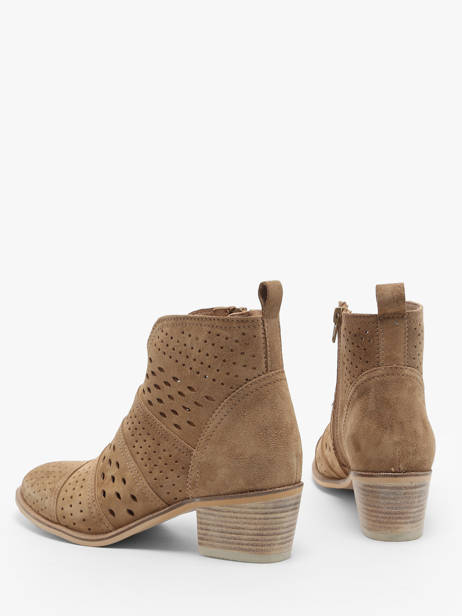 Bottines Ã  Talon Nelly En Cuir Alpe Marron women 53911101 vue secondaire 3