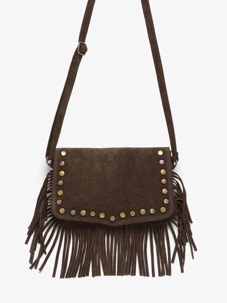 Sac BandouliÃ¨re Velvet Cuir Milano Marron velvet VE241115 vue secondaire 2