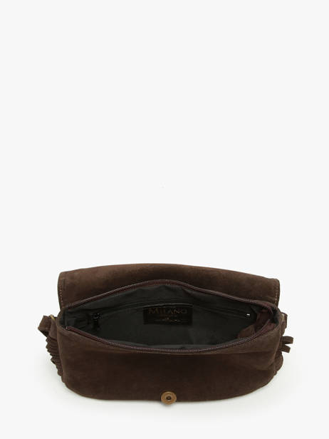 Sac BandouliÃ¨re Velvet Cuir Milano Marron velvet VE241115 vue secondaire 3