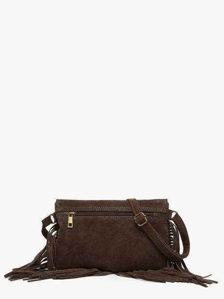 Sac BandouliÃ¨re Velvet Cuir Milano Marron velvet VE241115 vue secondaire 4