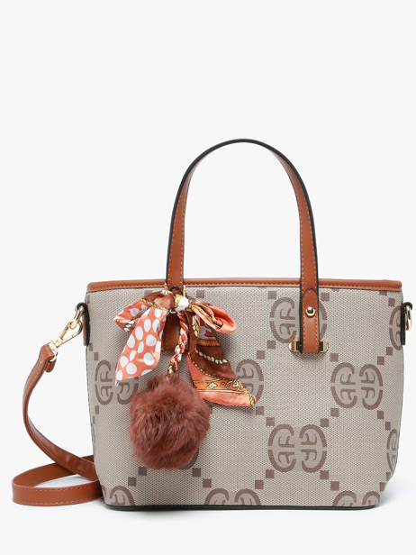 Sac PortÃ© Main Signed Miniprix Marron signed 3