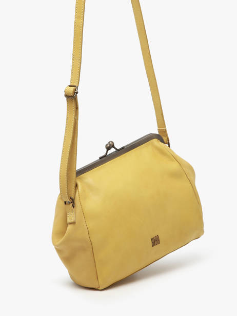 Sac BandouliÃ¨re Heritage Cuir Biba Jaune heritage BT22 vue secondaire 2