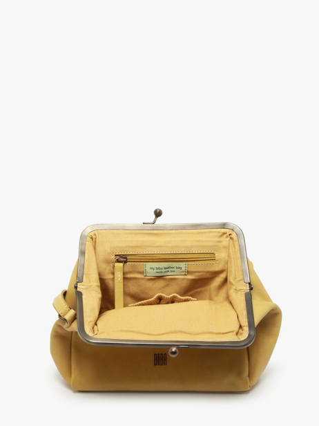 Sac BandouliÃ¨re Heritage Cuir Biba Jaune heritage BT22 vue secondaire 3