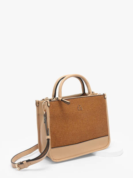 Sac PortÃ© Main Raphia Lulu castagnette Marron raphia YASSER vue secondaire 2