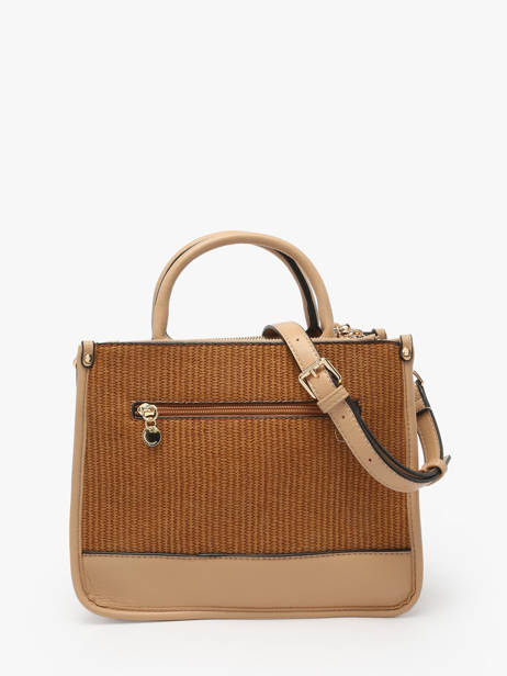 Sac PortÃ© Main Raphia Lulu castagnette Marron raphia YASSER vue secondaire 4