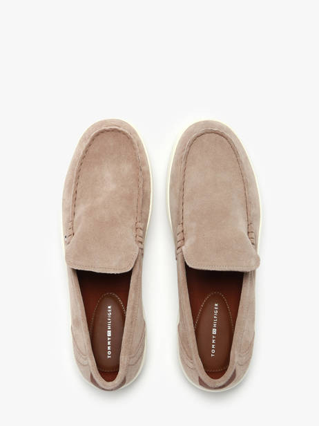 Mocassins En Cuir Tommy hilfiger Beige men 5354AFE vue secondaire 3