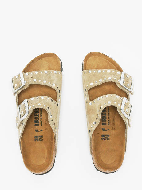 Mules Arizona Rivet En Cuir Birkenstock Marron women 1029390 vue secondaire 3