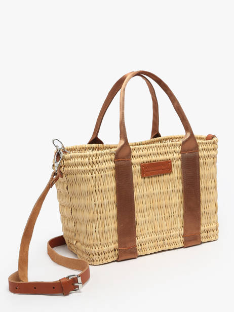 Sac à Main Estival Paille Le voyage en panier Beige estival PM779 vue secondaire 2