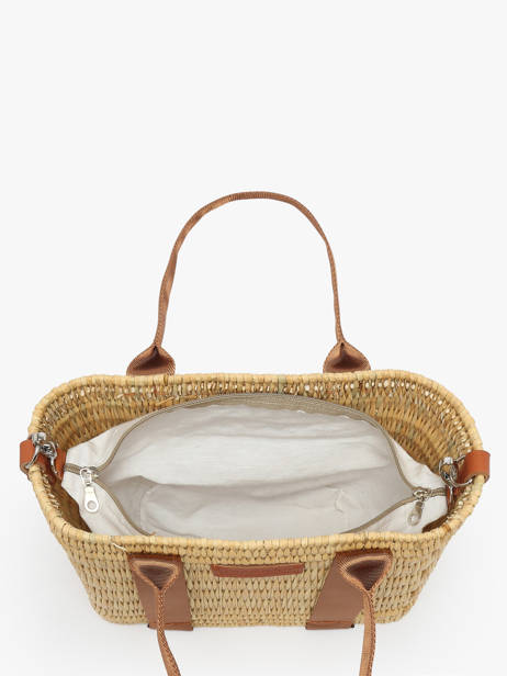 Sac à Main Estival Paille Le voyage en panier Beige estival PM779 vue secondaire 3