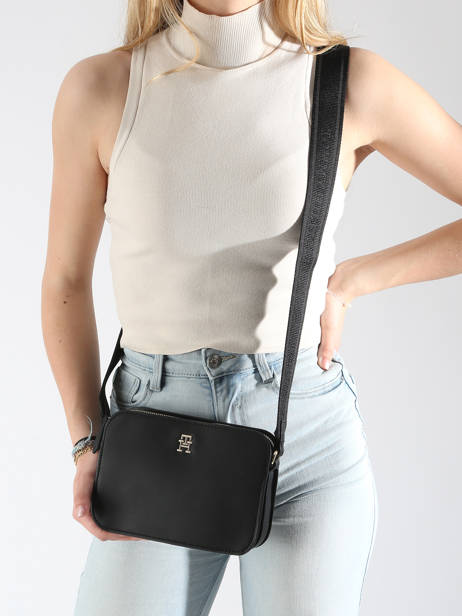 Sac BandouliÃ¨re Th Logotape Tommy hilfiger Noir th logotape AW17229 vue secondaire 1