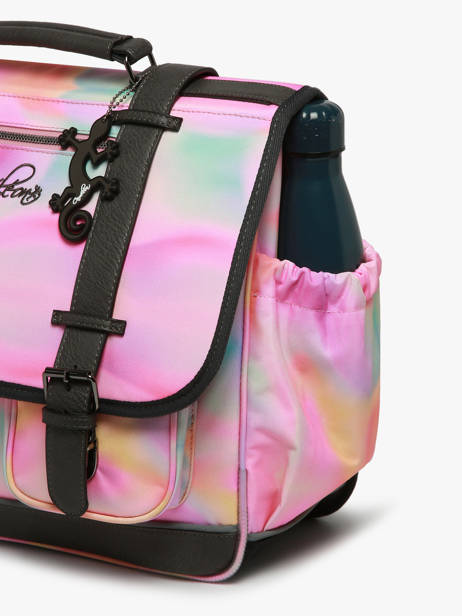 Cartable Enfant 3 Compartiments Cameleon Rose vintage fantasy CA41 vue secondaire 5