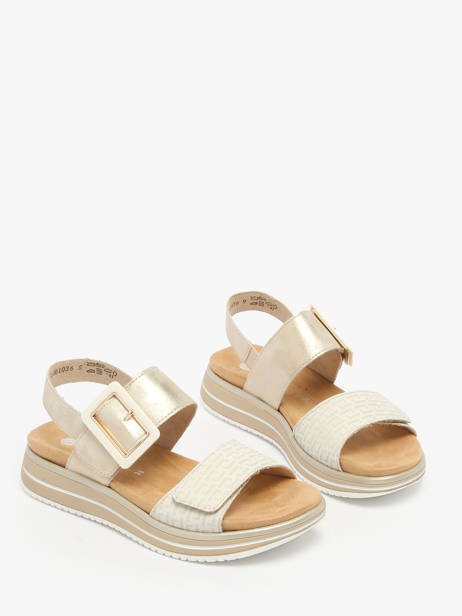 Sandales Semelle CompensÃ©e En Cuir Remonte Blanc women 90 vue secondaire 1