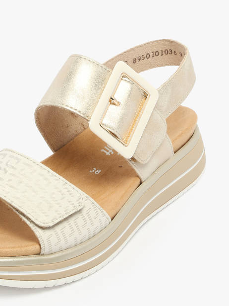 Sandales Semelle CompensÃ©e En Cuir Remonte Blanc women 90 vue secondaire 2