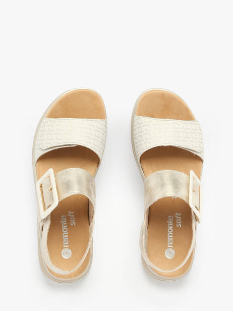 Sandales Semelle CompensÃ©e En Cuir Remonte Blanc women 90 vue secondaire 3
