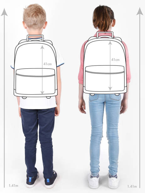 Sac A Dos à Roulettes 1 Compartiment Pokemon Bleu pikachu eclair 25IK204R vue secondaire 1
