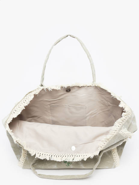 Sac Porté épaule Cabas Coton Miniprix Vert cabas Q641 vue secondaire 2