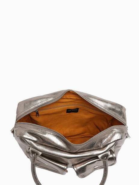 Sac Le Dandy A4 Cuir Paul marius Gris vintage S vue secondaire 3