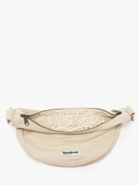 Sac Bandoulière Jute Coton Hindbag Beige jute JU vue secondaire 2