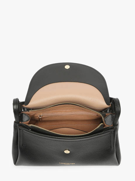 Sac Bandoulière Accordeon Double Cuir Lancaster Noir accordeon double 89 vue secondaire 2