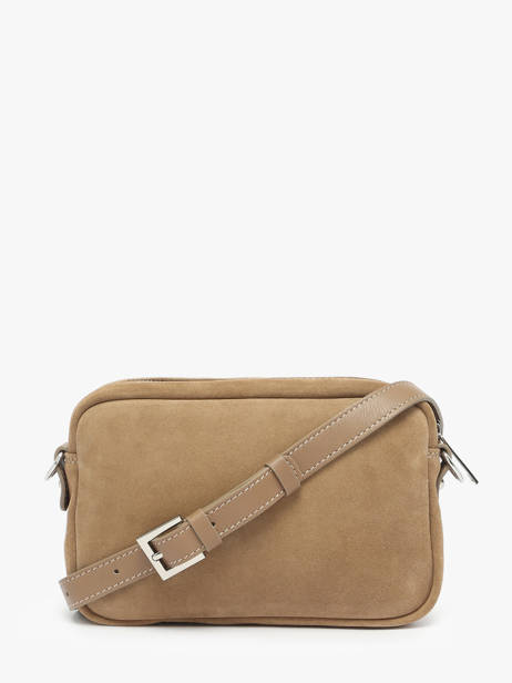 Sac Bandoulière Suede Cuir Lancaster Beige suede 65 vue secondaire 3