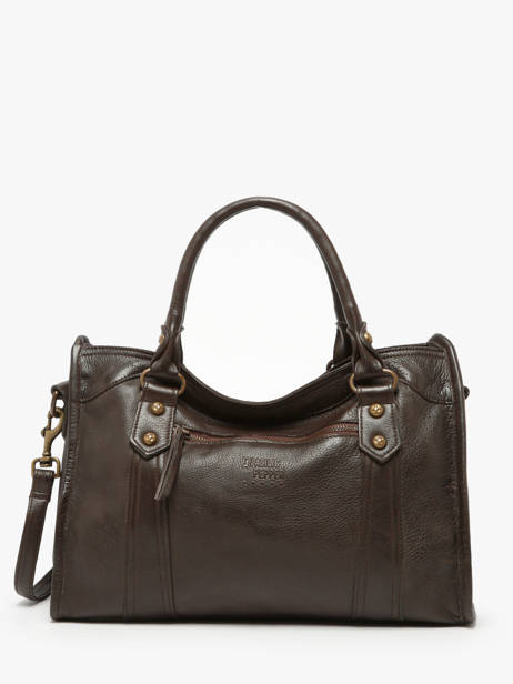 Sac Porté Main Cow Cuir Basilic pepper Marron cow BCOW22