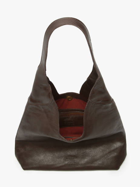 Sac Porté épaule Cow Cuir Basilic pepper Marron cow BCOW2M vue secondaire 3