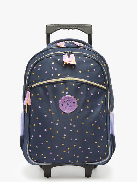 Sac A Dos à Roulettes 1 Compartiment Milky kiss Bleu dotted delight 3700521