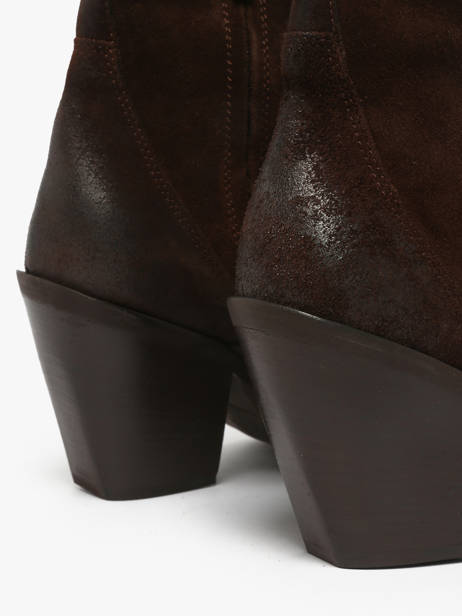 Santiags En Cuir Metisse Marron women DX798 vue secondaire 2