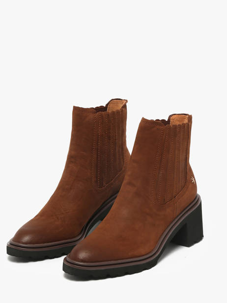 Bottines à Talon En Cuir Mam'zelle Marron women CSGO542 vue secondaire 1
