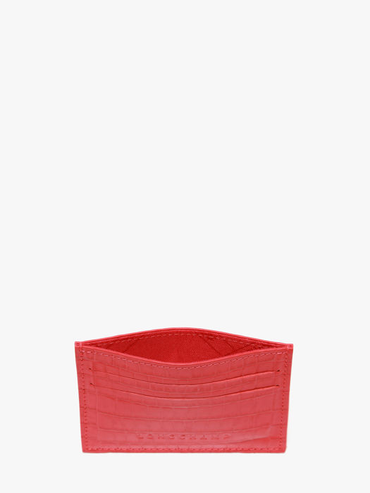 Longchamp Longchamp pocket croco Porte billets/cartes Rouge