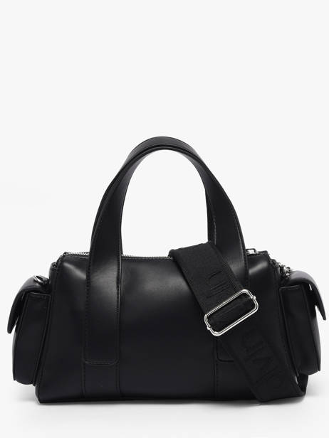 Sac Porté Main Signature Logo Strap Polyurethane Calvin klein jeans Noir signature logo strap 4F3291G vue secondaire 3