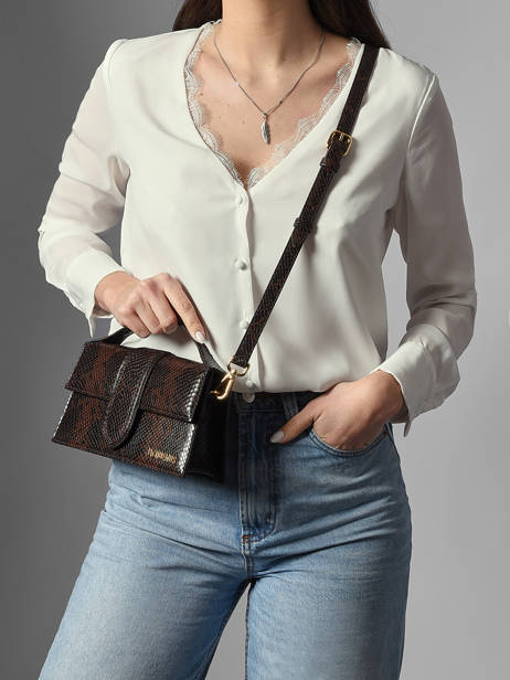 Sac Bandoulière D'occasion Grand Bambino Cuir Jacquemus Marron second life 1567339 vue secondaire 1