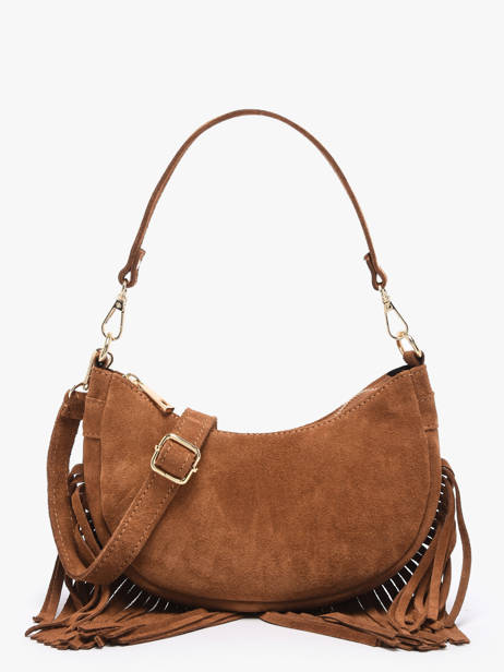 Sac Porté épaule Velvet Cuir Milano Marron velvet VE25064O